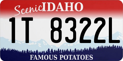 ID license plate 1T8322L