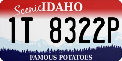 ID license plate 1T8322P