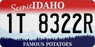 ID license plate 1T8322R