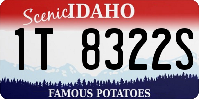 ID license plate 1T8322S