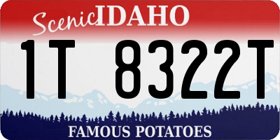 ID license plate 1T8322T