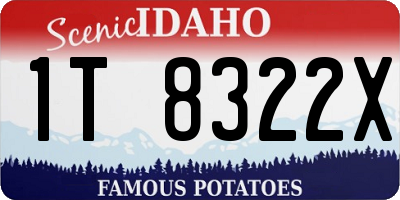 ID license plate 1T8322X