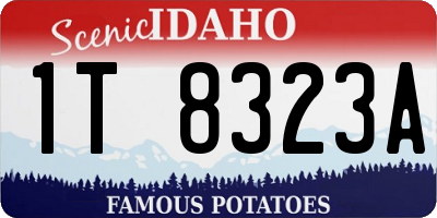 ID license plate 1T8323A