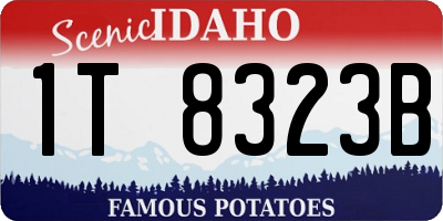 ID license plate 1T8323B