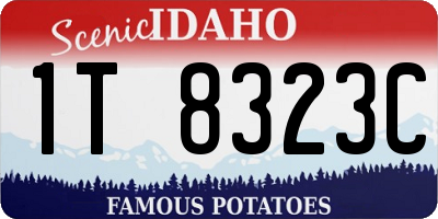 ID license plate 1T8323C