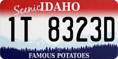 ID license plate 1T8323D