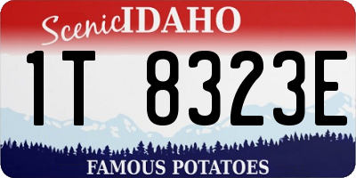 ID license plate 1T8323E