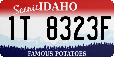 ID license plate 1T8323F