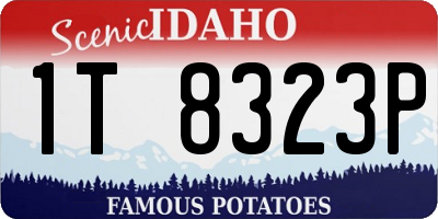 ID license plate 1T8323P