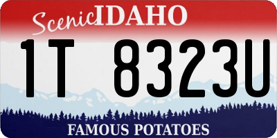 ID license plate 1T8323U