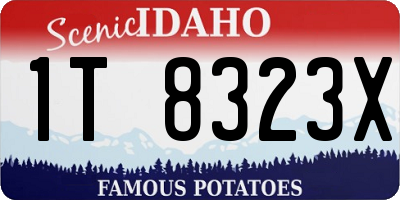 ID license plate 1T8323X