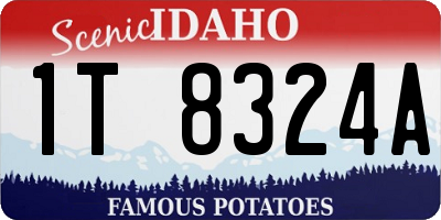 ID license plate 1T8324A