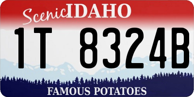 ID license plate 1T8324B