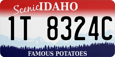 ID license plate 1T8324C