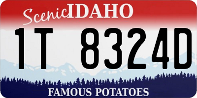 ID license plate 1T8324D