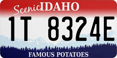 ID license plate 1T8324E