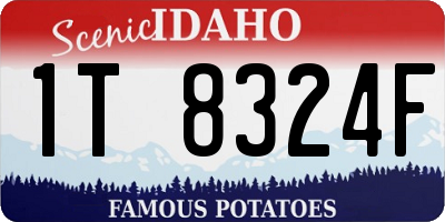 ID license plate 1T8324F