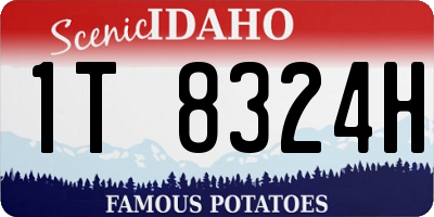 ID license plate 1T8324H