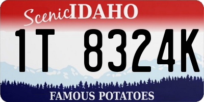 ID license plate 1T8324K