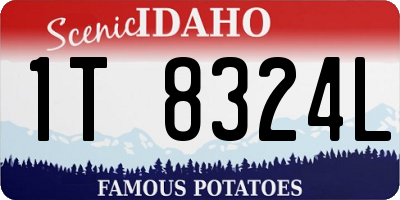 ID license plate 1T8324L