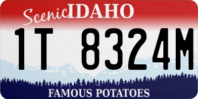 ID license plate 1T8324M