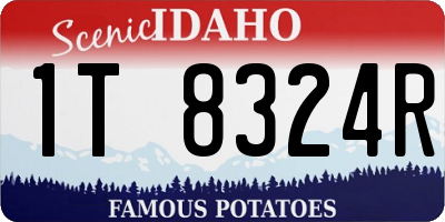 ID license plate 1T8324R