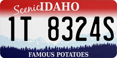 ID license plate 1T8324S