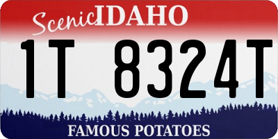 ID license plate 1T8324T