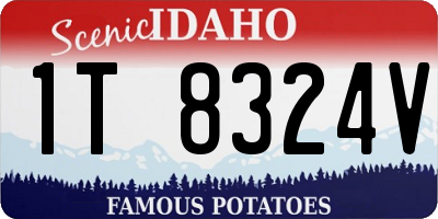 ID license plate 1T8324V