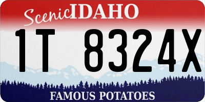 ID license plate 1T8324X