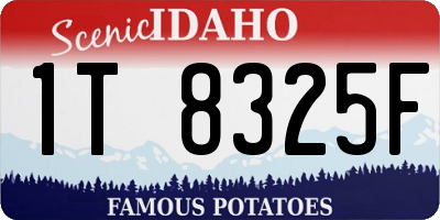 ID license plate 1T8325F