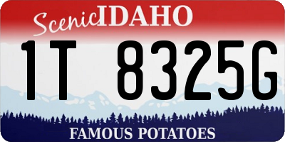 ID license plate 1T8325G