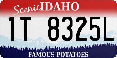 ID license plate 1T8325L