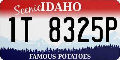 ID license plate 1T8325P