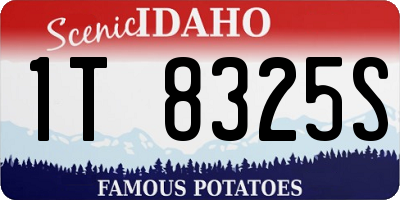 ID license plate 1T8325S