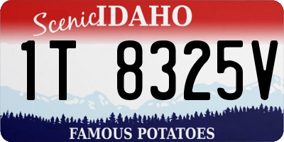 ID license plate 1T8325V