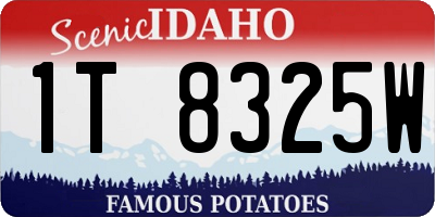 ID license plate 1T8325W