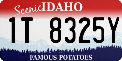 ID license plate 1T8325Y