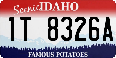ID license plate 1T8326A
