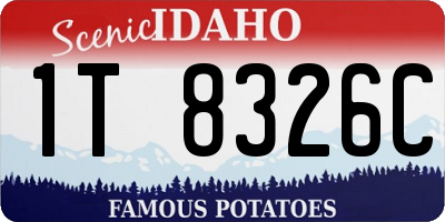 ID license plate 1T8326C