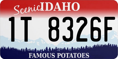 ID license plate 1T8326F