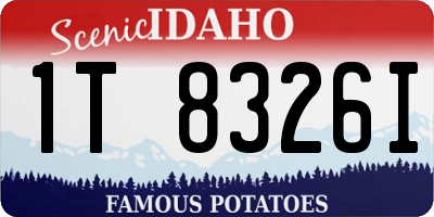 ID license plate 1T8326I
