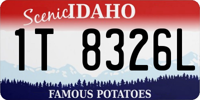 ID license plate 1T8326L