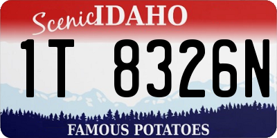 ID license plate 1T8326N