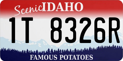 ID license plate 1T8326R