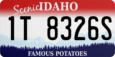 ID license plate 1T8326S