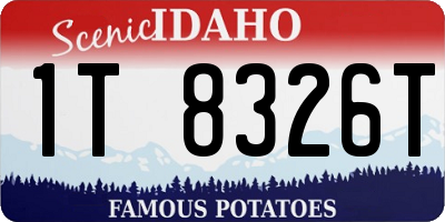 ID license plate 1T8326T