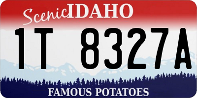 ID license plate 1T8327A