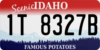 ID license plate 1T8327B