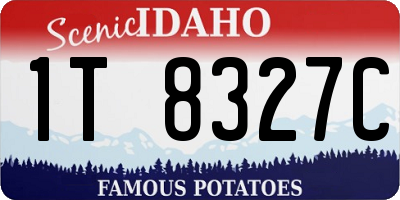 ID license plate 1T8327C